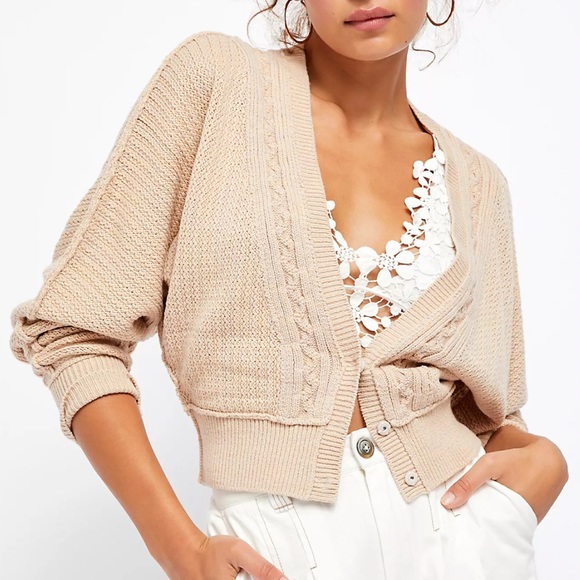 Free People Sweaters - NWOT Free People Moonriver Cardigan in Neutral